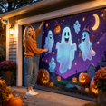 thumbnail image 7 of Halloween Garage Door Decorations 95 Inch Large Spooky Cute Ghost Pumpkin Backdrop, Outdoor Halloween Decor for Yard Porch Party, 1 Pack, 7 of 7