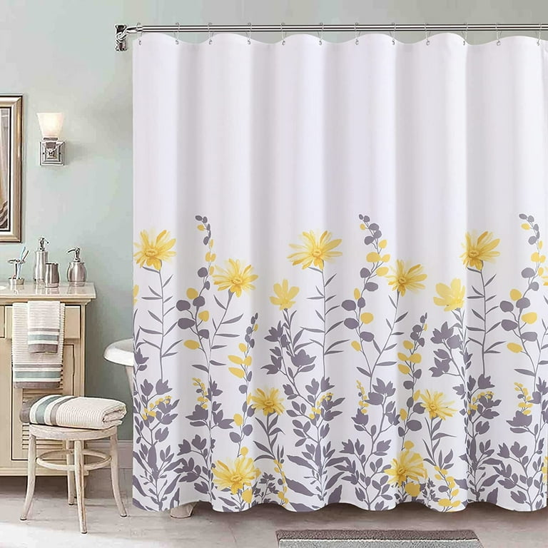 Gray And Yellow Curtain Fabric