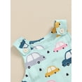 thumbnail image 6 of Niusricy Kids Infant Boy Summer Tank Romper 0 3M 6M 12M 18M Toddler Baby Sleeveless Overalls Cartoon Car Print Round Neck Jumpsuits Full Length Bodysuit Newborn Fashion Cute Casual Clothes for Daily, 6 of 7