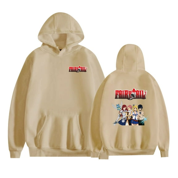 Duoxingbao New hot anime fairy tail cute print student short-sleeved men and women sweatshirt loose