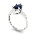 thumbnail image 2 of 1.5 ctw Solitaire Anniversary Ring for Women | Marquise Cut Simulated Blue Sapphire | Hyperallergenic Solid 14K White Gold, 2 of 5