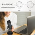 thumbnail image 3 of Boya BY-PM500 Micrófono de Condensador USB con Soporte de Mesa para Streaming, Podcast, YouTube Windows Mac PC y Smartphone USB-C, 3 of 5