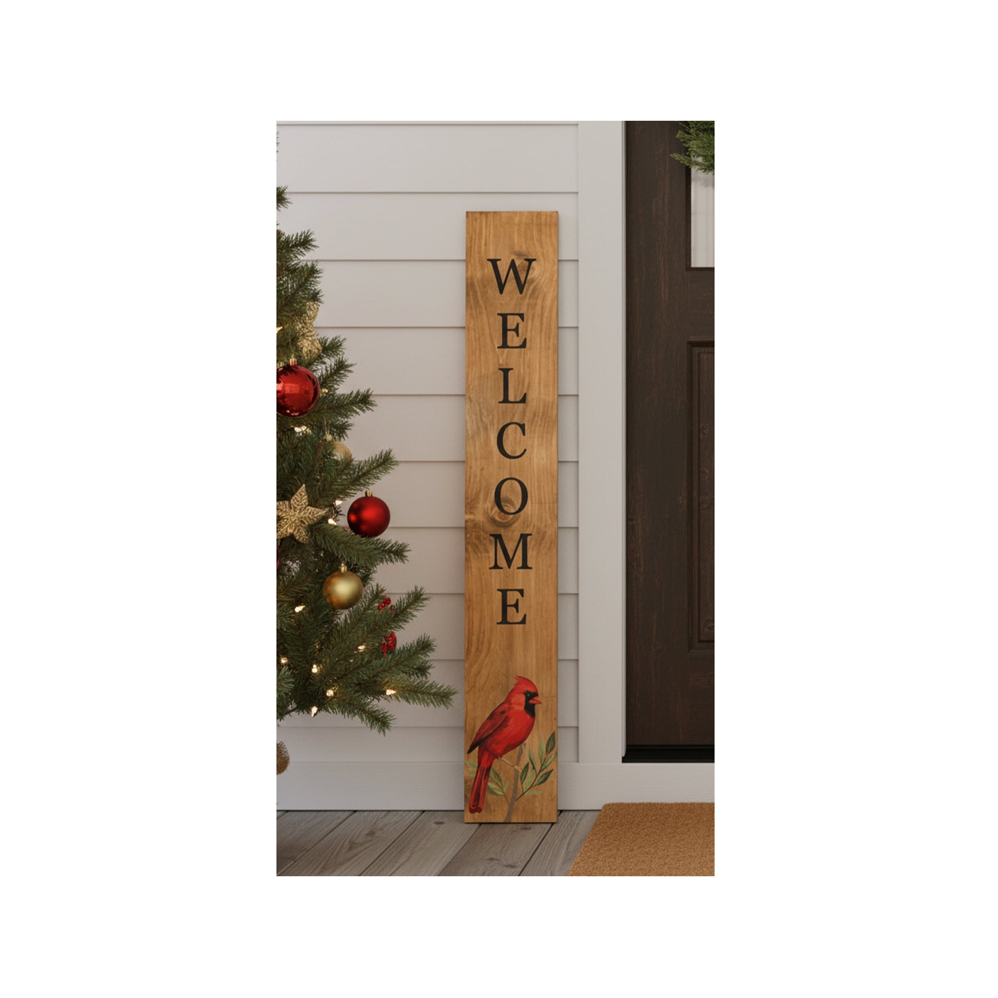 Calloway Mills 119165907 Cardinal Welcome Porch leaner, 59" x 07"