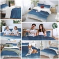 thumbnail image 6 of Navy Blue Ombre Bedding 3 Piece Duvet Cover Set Queen Size, Modern Moire Gradient Watercolor Soft Microfiber Comforter Cover with Zipper Closure & Pillowcases, Wrinkle & FadeResistant Quilt Cover, 6 of 9