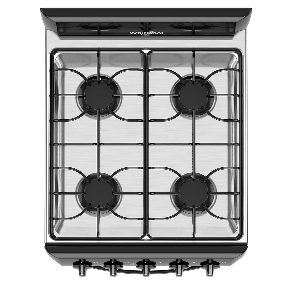 LWW1002B Whirlpool 20" 2.6 Cu ft Gas Range in Black, assembled dimensions 25.9"depth , 38.1" in height, and 20" in width