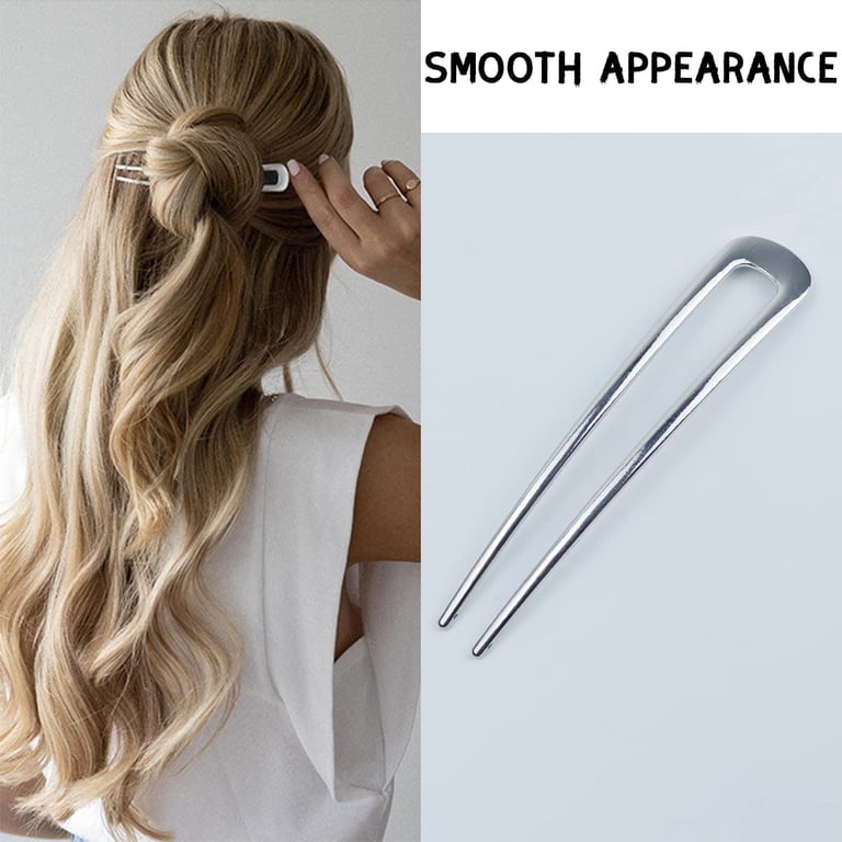 4 Pieces U-Shaped Hair Pins French Style Hairpin Metal Hair  display picture 3