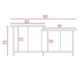thumbnail image 3 of 2 Piece Living Room In Black/ Shade. Comprises Tv Stand And 3 Coffee Table. Offers Easy Assembly With Interlocking, Pre-drilled Holes & Clear Manual. Material Created. Fits 50 - 59 Inches Tvs, 3 of 5