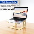 thumbnail image 3 of LS Aluminum Laptop Stand Ergonomic Detachable Computer Stand Riser Holder Notebook Stand Compatible with Air Pro Dell HP Lenovo More .Laptops (Silver), 3 of 9