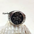 thumbnail image 3 of Horse Warrior Ring | Sterling Silver Riderâ€™s Band | Menâ€™s Animal Jewelry, 3 of 10