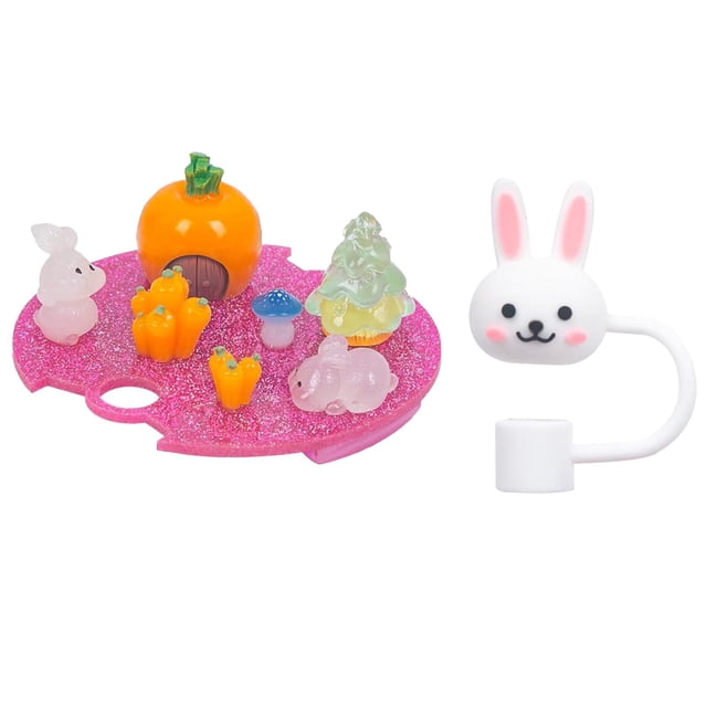 Kitchen Straw Compatible With Cup Lid Accessory Charm Cup .0 Accessory Charm 30 Oz 40 Oz With Silicone Cap For Insulated Mugs,Pink Kitchen Straw