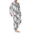 thumbnail image 2 of Sikiie Hand Drawn Snake Mens Pajama Set, Soft Warm Long Sleeve Sleepwear, Cozy Button-Down Pjs for Men-Large, 2 of 7