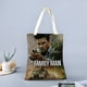 thumbnail image 2 of The Family Man Bolso de tela con estampado de lienzo para mujer, bolsa de compras reutilizable y estética, con cremallera interior, regalo para mujer, 35 × 40 cm., 2 of 6