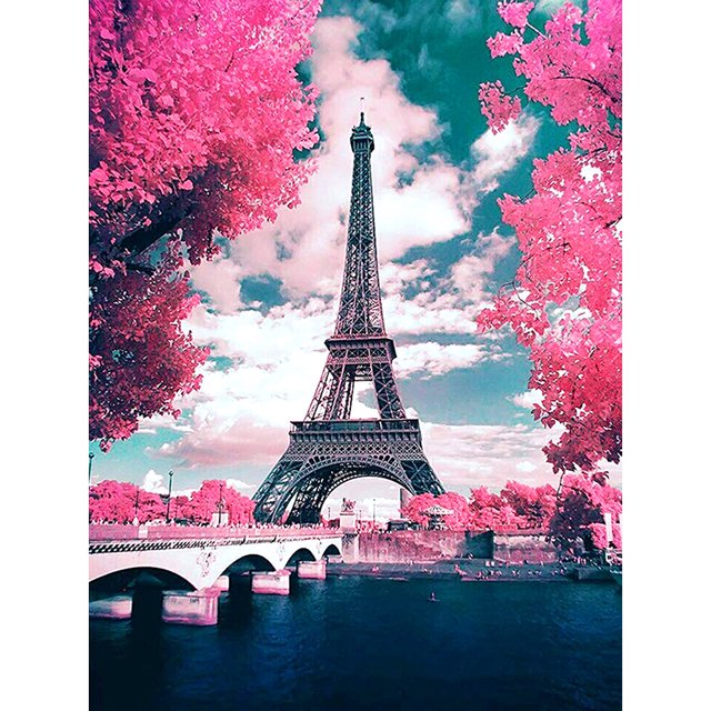Taladro Diamante Pintura (DE1003) 5D DIY Paisaje completo Bordado de punto de cruz (103) 50x70cm Hugtrwg Para estrenar