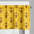 thumbnail image 5 of Ambesonne Queen Bee Valance & Curtain, Geometric Honey Lover, 55"x36", Earth Yellow Seal Brown, 5 of 7