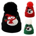 thumbnail image 2 of Chenyin Baby Infant Boys Girls Christmas Knit Hat Winter Beanie Cap Warm Hairball Woolen Hat for 1-4 Years Old, 2 of 9