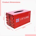 thumbnail image 4 of Metal Tissue Box, Creative Tissue Storage Case, Shipping Container Tissue Box, Iron Construction, 9.84 x 5.51 x 5.51 inches, Stylish Home and Office Decor, Easy Access Tissue Dispenser, 4 of 5