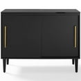 thumbnail image 3 of Maklaine Mid-Century Wood Media Console Table in Matte Black, 3 of 8