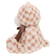 thumbnail image 4 of Large Checkered Bear Plush, Brown and White, Mother's Day by Way To Celebrate, 4 of 8
