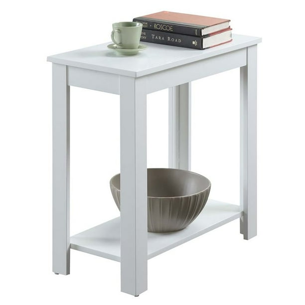 Pemberly Row Chairside End Table in White