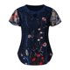 thumbnail image 3 of Pntutb moda mujer cuello redondo manga farol perspectiva punto malla manga Casual suelta top Pntutb Pntutb-993, 3 of 7