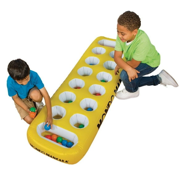 S&S Worldwide Giant Inflatable Mondo Mancala. Huge 72" x 21.4" x 6" High Inflatable Game Board with 2" Balls to Use as Stones. Whether You Play on The Floor or a Ta