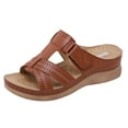 thumbnail image 2 of Leozcaa Wedge Slide Sandals for Women Comfortable Slip On Summer Platform Low Heel Walking Slip on Shoes, 2 of 7