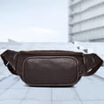 thumbnail image 4 of Leather Running Fanny Pack , Adjustable Strap Of Sport Waist Pack For Running, Traveling , Cycling, 4 of 5