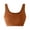 Brown, variant on Women Ribbed Sports Bra Square Neck Wide Strap Seamless Knit Soft Daily Yoga Athletic Top (Sky Blue,L)