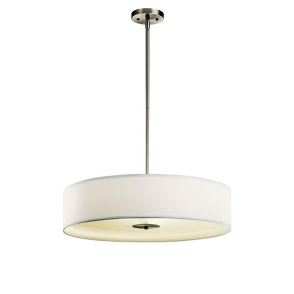 3 Light Convertible Pendant with Transitional Inspirations 6 inches Tall By 24 inches Wide-Brushed Nickel Finish Bailey Street Home 147-Bel-552859