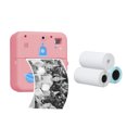 thumbnail image 1 of Riwcyla Pocket Photo Printer Wireless Thermal Label Printer 1080P Instant Print Compatible with iOS Android Smartphone Built,in Battery with 3 Rolls Printer Paper for Travel List Study Note Work Me, 1 of 6