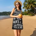 thumbnail image 3 of Disketp Wine Funny para Vestido sin Mangas para Mujeres, Vestidos de Verano para Mujeres, Casual y Holgado para la Playa, 3 of 7