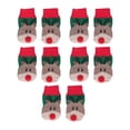 thumbnail image 4 of Juegos De Calcetines Navideños Para Perros, Patrón De Alce De Moda, A Prueba De Suciedad, Elásticos Y Cálidos, Protectores De Patas Para Perros, Gatos, Mascotas M, 4 of 5