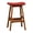 Red, variant on Solid Wood Mid-century Modern Of 2, Dark Brown Faux Leather Seat For Kitchen Dining Area Counter Height Stools, Wood, Modern, 2 Unit