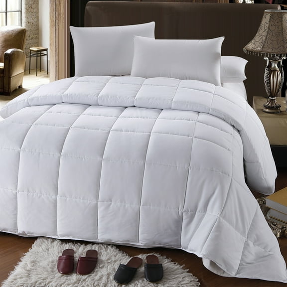 White Down Alternative Comforter All Season Medium Fill Weight Duvet Insert.