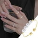 thumbnail image 2 of Después de la pequeña perla anillo abierto versión japonesa y coreana de diseño de la personalidad fresco y dulce anillo de dedo de alimentos Mujer, 2 of 2
