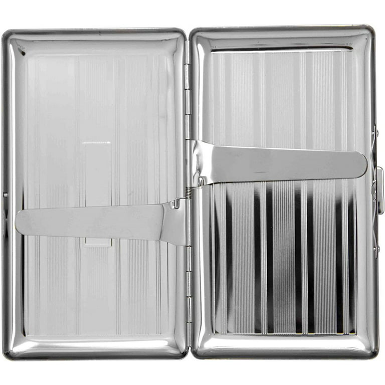 Brushed Steel Cigarette Case (For Regular Sized, 100s, and 120s