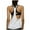 White, variant on Workout Tank Tops Woman Loose Fit Sleeveless Backless Yoga Running Exercise Gym Vest Black Basic Cami Shirts M