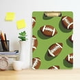 thumbnail image 2 of FORMRS Acrylic Clipboard with Low Profile Clip Standard A4 Letter Size, 12.5" x 9", Game Day Footballs, 2 of 8