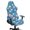 Blue-Mushroom Daisy, variant on SCRAWLGOD Flame Skull Print Stretch Gaming Chair Cover with Armrest Covers Anti Scratch Non Slip Furniture Protector Anti Dust Reclining Racing Gaming Chair Slipcover