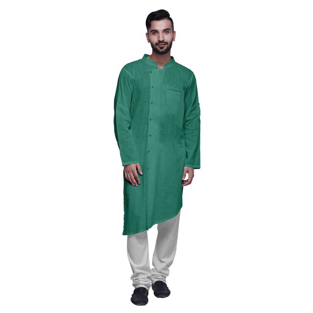 Atasi Pyjama Kurta Uni pour Hommes Col Mandarin Kurta Ethnique