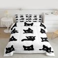 thumbnail image 2 of Homewish Boys Girls Black Cats Bedding Comforter Set 2pcs,Cartoon Animal Twin Comforter Sets Microfiber,Kawaii Pet Breathable Bedding Set,Super Cozy Room Decor,Reversible, 2 of 8