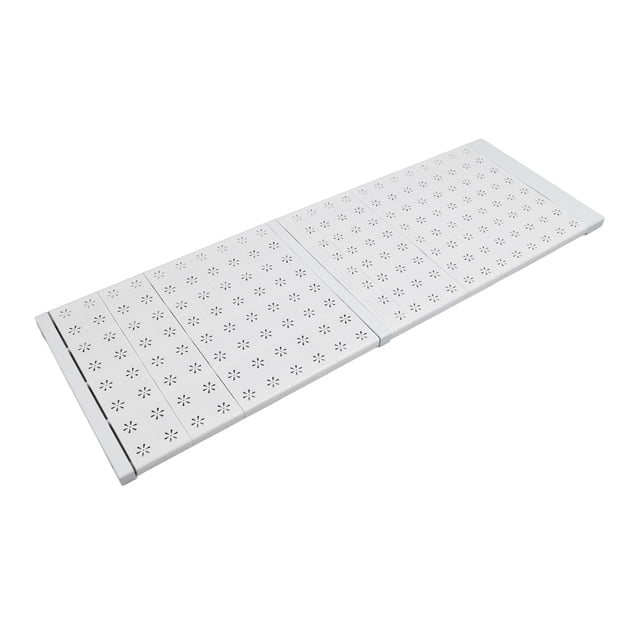 Organisateur d'Étagère à Tension Réglable pour Garde-Robe, Étagère de Rangement Extensible pour Armoire Garde-Robe Placard, Largeur 16,5 Pouces