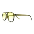 thumbnail image 6 of Thin Plastic Racer Boyfriend Retro Fashion Light Sunglasses Green - Yellow, 6 of 8