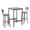 Gray, variant on QuzyAor 3 Piece Long Bar Table and Chairs Set, Square High Top Pub Bistro Tables with Stools, Industrial Dining Table Set for Breakfast Nook, Living Room,Kitchen, Small Space, Bars, Gray