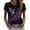 Black, variant on Womens Purple Ribbon Alzheimer'S Awareness Support Shirts Alzheimers Floral & Hummingbird Print Tops Short Sleeve Crew Neck T Shirts For Women