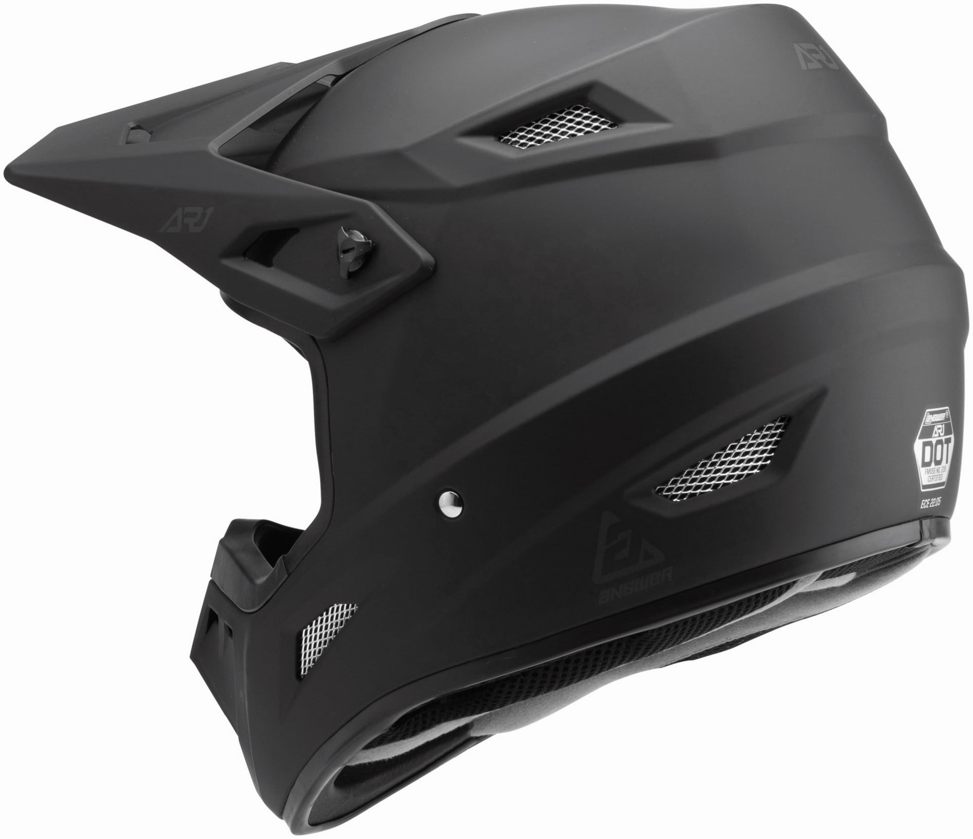 Answer AR1 Solid MX Offroad Helmet Matte Black XS