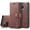 Burgundy, variant on Casus Ming Removable Leather Wallet Phone Cover Card Holder Case for iPhone 14 Pro - Burgundy
