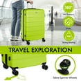 thumbnail image 5 of Luggage PC ABS Lightweight Suitcase with Wheels TSA Lock Hardshell Checked-Large Luggage 30 inch AppleGreen, 5 of 7