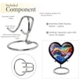 thumbnail image 4 of Kaleidoscopic Dreamscape Urns For Human Ashes, Heart Urn, Large Heart Urns For Human Ashes Adult, Metal Urn, Funeral Ash Urns Large Heart, Urns For Human Ashes Adult Male And Female, Ashes Urn 8 Inch, 4 of 5