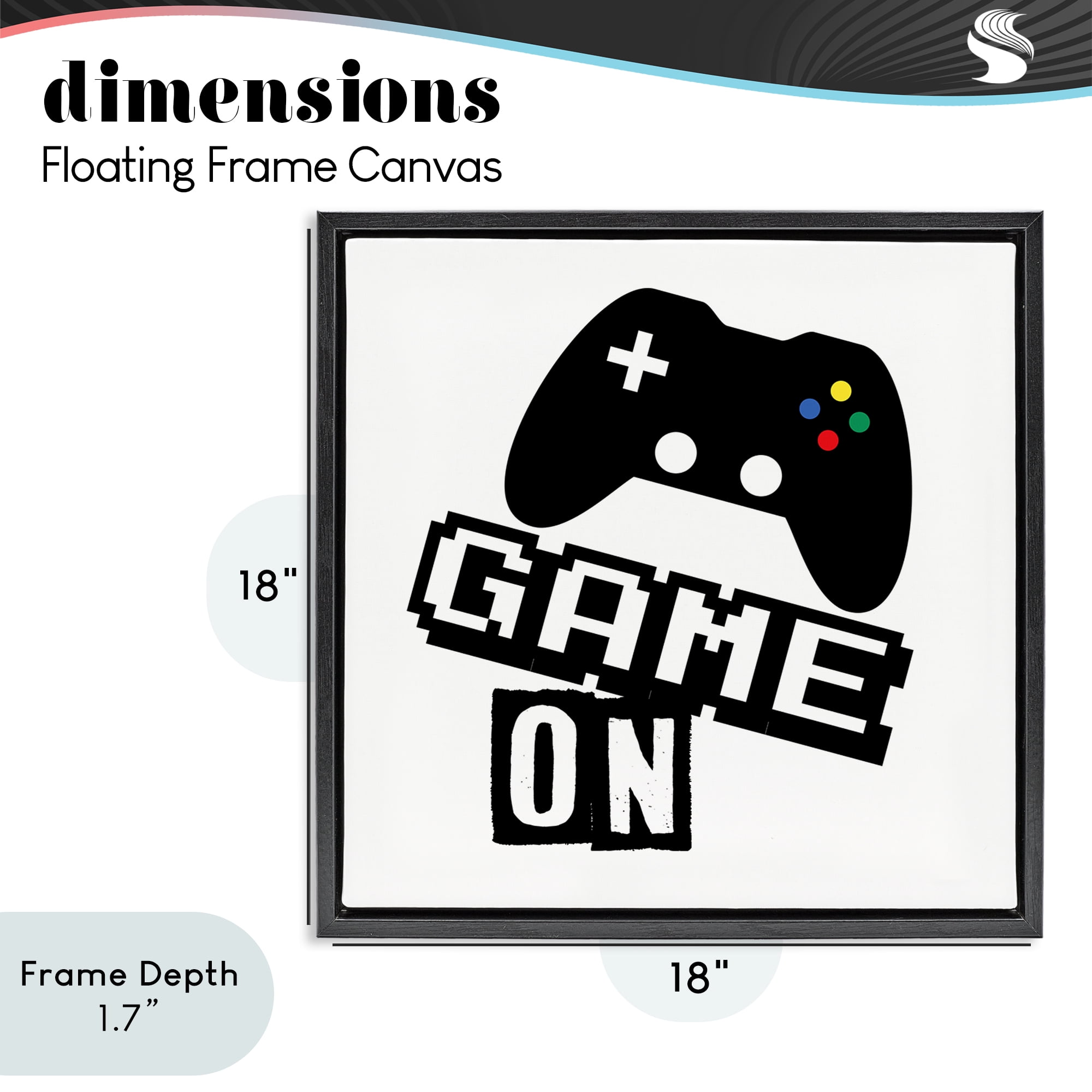 Stupell Industries Playful Game On Black Framed Floater Canvas Wall Art, design by Marcus Prime